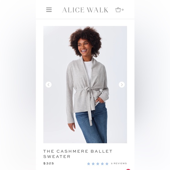 Alice Walk Sweaters - Alice Walk Cashmere Ballet cardigan small
